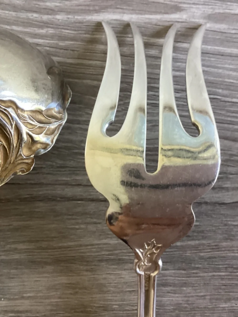 Antique Silver Plated Serving Utensils Lot Of 2 WM A Rogers A1 & S H Co Quadrupl